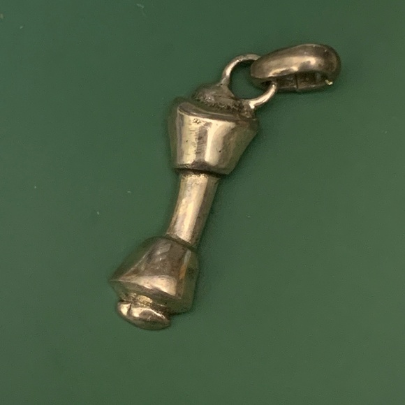 .925 Rawhide Dog Bone Sterling Silver Jewelry Charm #dog #hearts #fine arf